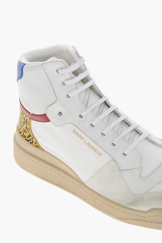 Leather-blend SL/24 MID TOP Sneakers