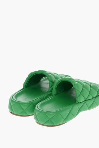 Leather Quilted Slides