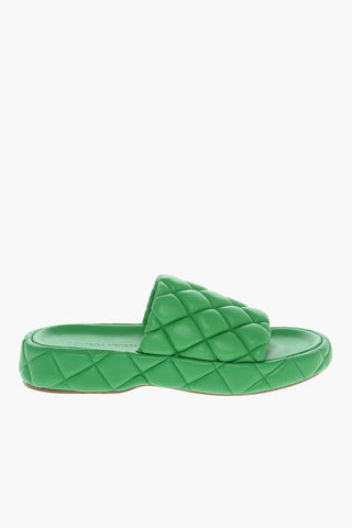 Leather Quilted Slides