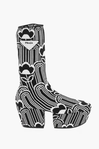 Deco Jacquard Boots with Platform 7cm