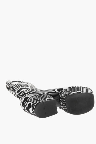 Deco Jacquard Boots with Platform 7cm