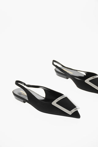 Pointed Ballet Flats with Maxine Strap