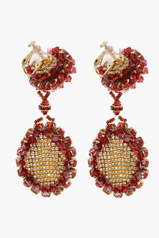 JUN TAKAHASHI  Drop Earrings Decorated with Rhinestones