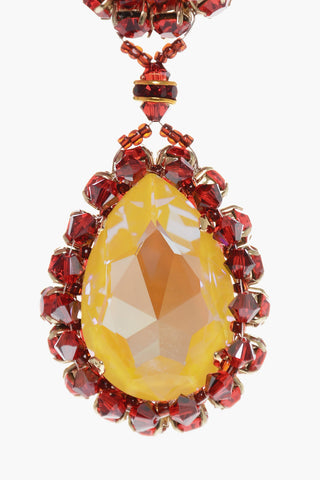 JUN TAKAHASHI  Drop Earrings Decorated with Rhinestones