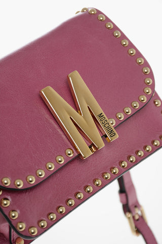 COUTURE! Leather Crossbody Bag with Golden Studs