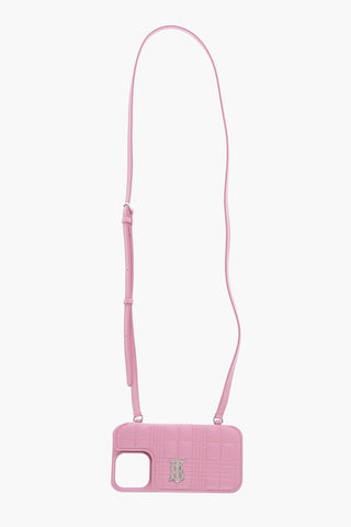 Cover LOLA per Iphone 13 PRO in Pelle Trapuntata con Tracolla Regolabile 