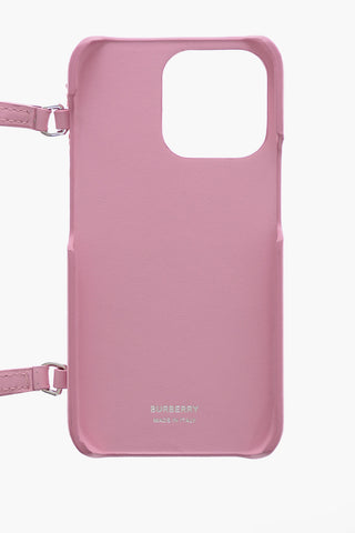 Cover LOLA per Iphone 13 PRO in Pelle Trapuntata con Tracolla Regolabile 