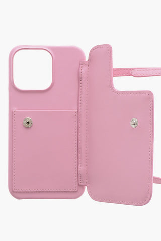 Cover LOLA per Iphone 13 PRO in Pelle Trapuntata con Tracolla Regolabile 