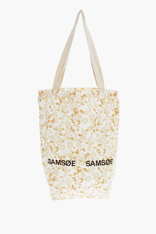 Floral Patterned FRIN Shopper Bag with Printed Logo