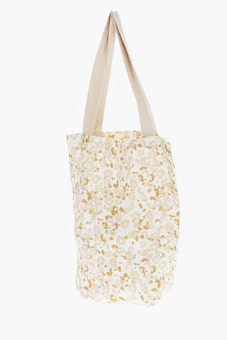 Floral Patterned FRIN Shopper Bag with Printed Logo