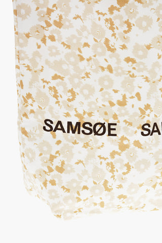 Floral Patterned FRIN Shopper Bag with Printed Logo