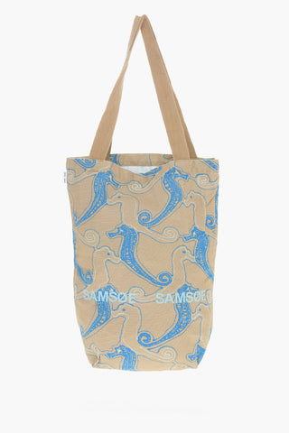 Patterned FRIN Shopper Bag with Printed Logo