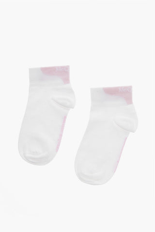 Cotton Blend Socks with Contrasting Details