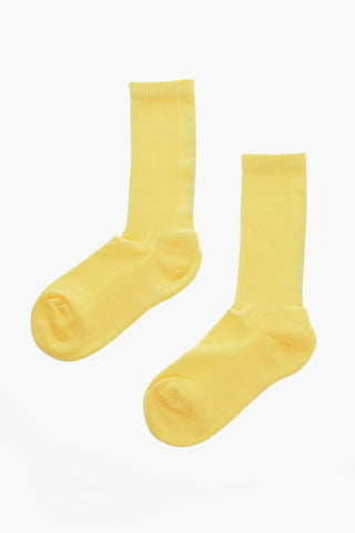 Solid Color Ribbed Long Socks