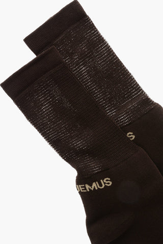 Solid Color Socks with Contrasting Logo