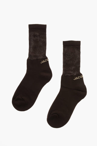 Solid Color Socks with Contrasting Logo