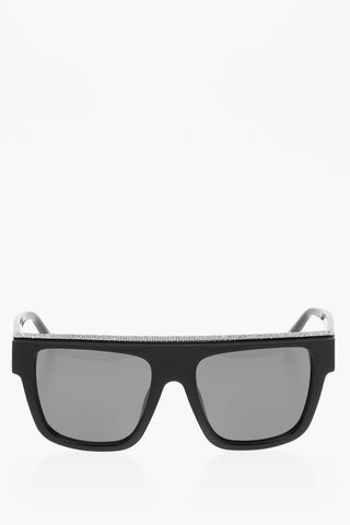 MAGDA BUTRYM Oversized Sunglesses with Rhinostoned Decoration