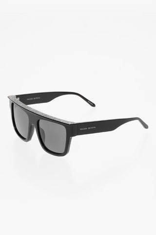 MAGDA BUTRYM Oversized Sunglesses with Rhinostoned Decoration