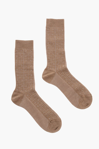 Calzini Lunghi con Ricamo Logo All-Over