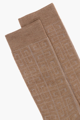 Calzini Lunghi con Ricamo Logo All-Over