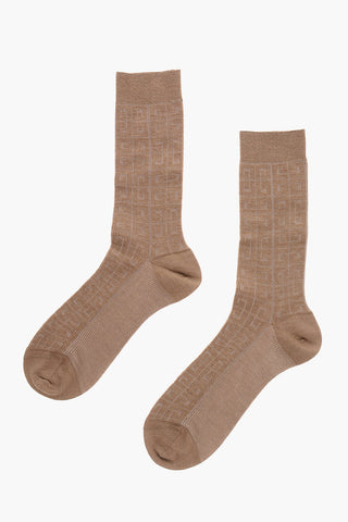 Calzini Lunghi con Ricamo Logo All-Over