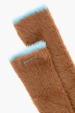Two-Tone Long fluffy Socks