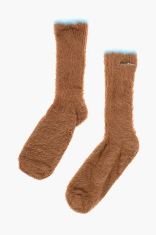 Two-Tone Long fluffy Socks