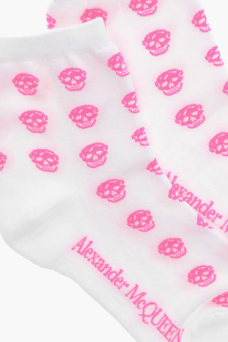 Cotton Blend Socks with All-Over Skulls