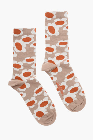 Long Socks with Flowers-embroiedry