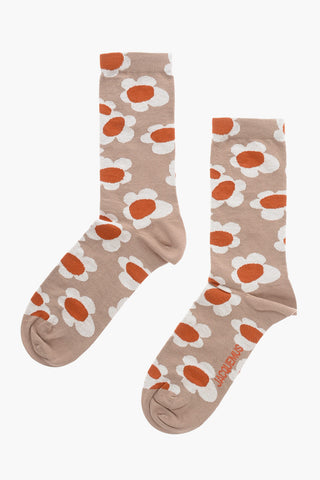 Long Socks with Flowers-embroiedry