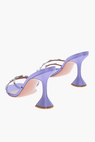 Satin LILY Sandals with Spool Heel 10cm