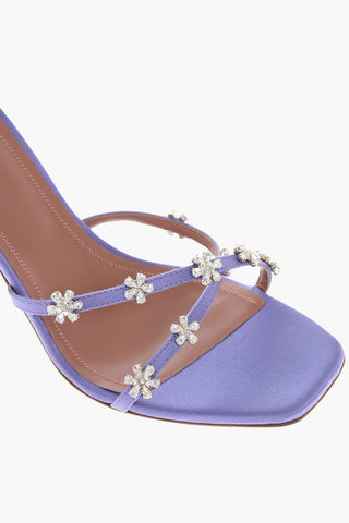 Satin LILY Sandals with Spool Heel 10cm