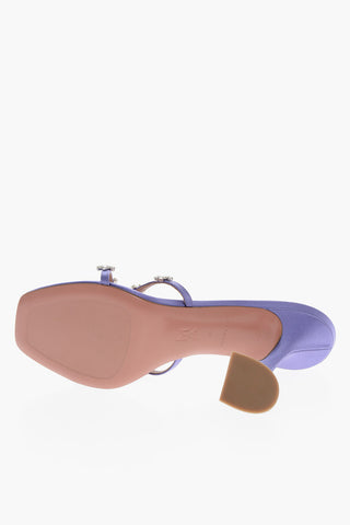 Satin LILY Sandals with Spool Heel 10cm