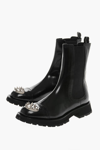PUNK STUD Chelsea Boots with Studs