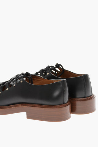 Lace-up Derby Shoes with Openwork
