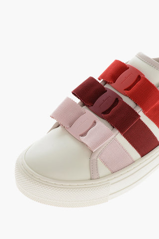 Leather NATALY Sneakers with Buckle Detail