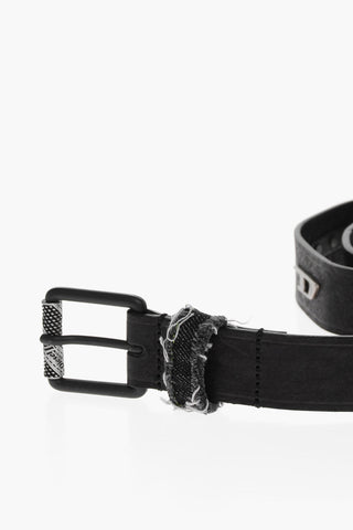 Letaher Belt with Monogram Tags 30mm