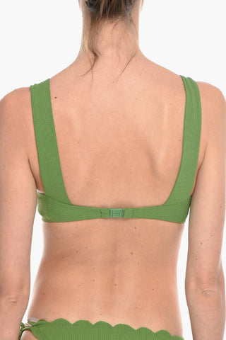 scalloped hem NORTH balconette bikini top with underwire