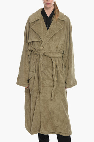 EMBLEM Trench Doppiopetto in Spugna di Cotone con Cintura