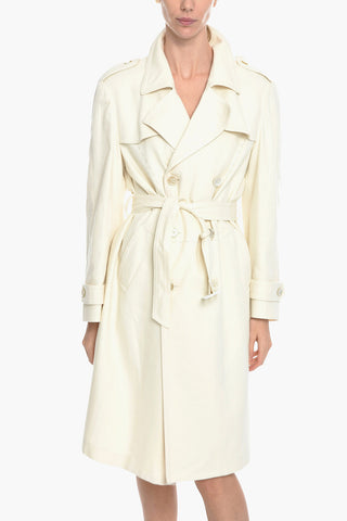 MM0 Herringbone Cotton Trench with Visible Stitchings