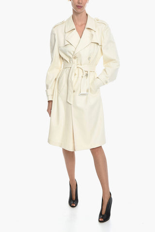 MM0 Herringbone Cotton Trench with Visible Stitchings