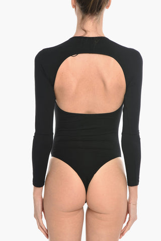Cut Out Long Sleeeve MATADOR Body Suit with Golden Logo