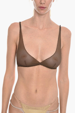 See-Through Bra with Lurex Trims