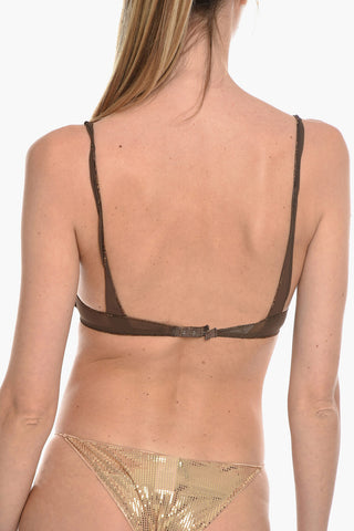 See-Through Bra with Lurex Trims