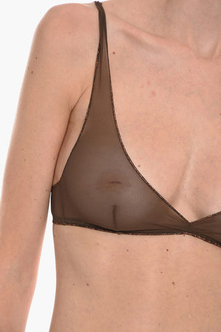 See-Through Bra with Lurex Trims