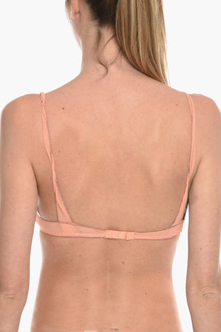 Tulle Triangle Bra with Lurex Edges