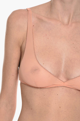 Tulle Triangle Bra with Lurex Edges