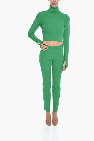 VANESSA HONG Turtleneck JILL Cropped Sweater with Removable Karabiner