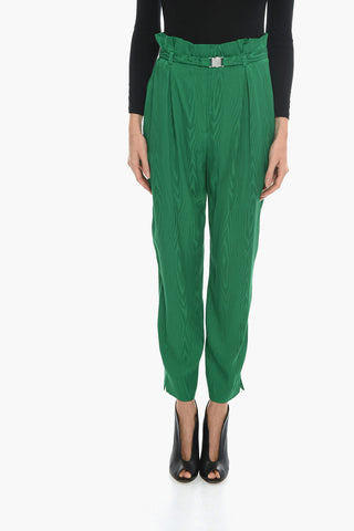 BOUTIQUE Pantaloni in Viscosa Jacquard con Cintura Safety
