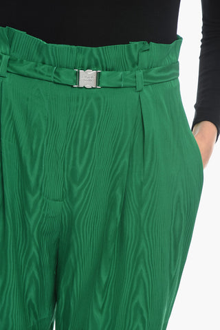 BOUTIQUE Pantaloni in Viscosa Jacquard con Cintura Safety
